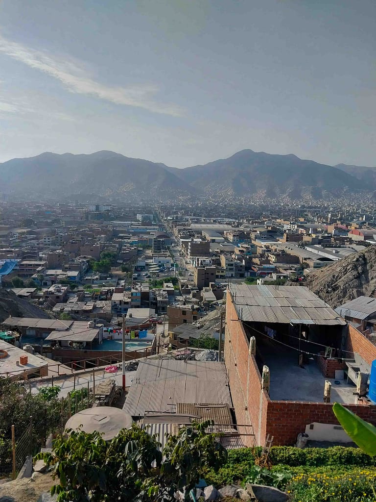 Overhead view of Lima, Peru